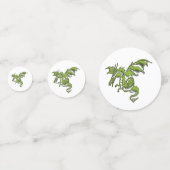 ドラゴン飛んでいるデザイン コンフェッティ (正面)