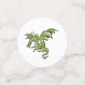 ドラゴン飛んでいるデザイン コンフェッティ (スモール正面)