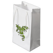 ドラゴン飛んでいるデザイン スモールペーパーバッグ (裏面アングル)