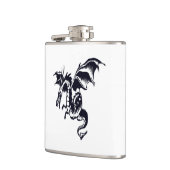 ドラゴン飛んでいるデザイン フラスク (左)