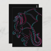 ドラゴン飛んでいるハガキ ポストカード (正面/裏面)