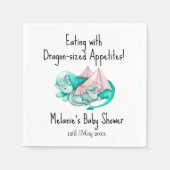 ドラゴン食べ物サイズの食欲はだ! スタンダードカクテルナプキン (正面)