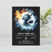 ドラゴン魅力的誕生日デジタル 招待状 (スタンド正面)