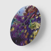 ドラゴン魔法丸時計 ラウンド壁時計 (傾斜)