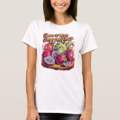 ドラゴン鮮やかフルーツと新鮮なドラゴンフルーツ Tシャツ (正面)
