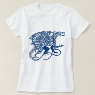 ドラゴン1の結び糸細工Blue.jpg Tシャツ