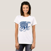 ドラゴン1の結び糸細工Blue.jpg Tシャツ (正面フル)