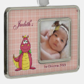 ドラゴン1stクリスマス シルバープレートフレームオーナメント (右)