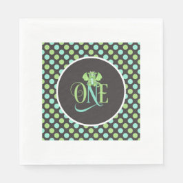 ドラゴン1st誕生日ナプキンス – ONE スタンダードランチョンナプキン