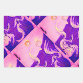 ドラゴン2つ、サンズ3つ ラッピングペーパーシート (正面3)