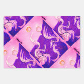 ドラゴン2つ、サンズ3つ ラッピングペーパーシート (正面2)