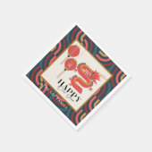 ドラゴン2024ティール（緑がかった色）中国の新年の休日 スタンダードカクテルナプキン (角)