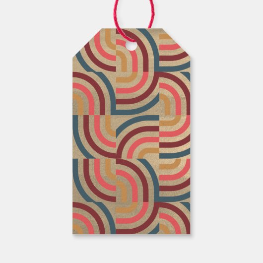 ドラゴン2024赤中国の新年の休日 ギフトタグ (裏面)