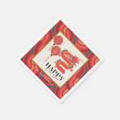 ドラゴン2024赤中国の新年の休日 スタンダードカクテルナプキン (角)