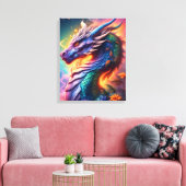ドラゴン40.6cm x 50.8cm キャンバスプリント (インサイチュ (リビング))