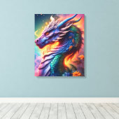ドラゴン40.6cm x 50.8cm キャンバスプリント (インサイチュ (ウッドフロア))