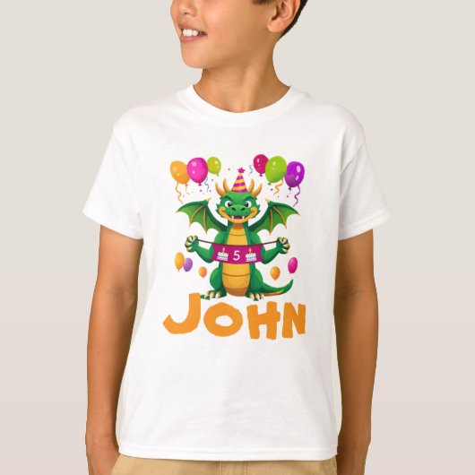 ドラゴン5歳の誕生日JOHN Tシャツ (正面)
