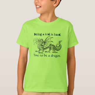 "ドラゴン"がある時間女の子のTシャツ Tシャツ