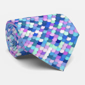 "ドラゴン"は-青、蘭およびラベンダーをはかりで測ました ネクタイ (ロール)