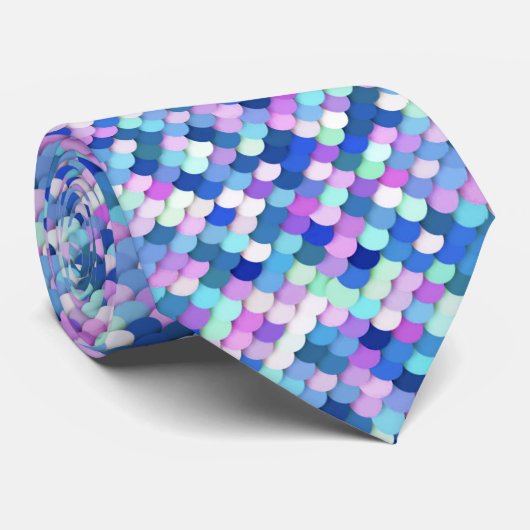 "ドラゴン"は-青、蘭およびラベンダーをはかりで測ました ネクタイ (ロール)