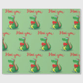 ドラゴン·イン·ラブ ラッピングペーパー (フラット)