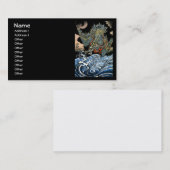 ドラゴン&ウォータースピリット国芳日本のファインアート 名刺 (正面/裏面)