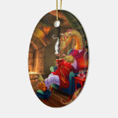 ドラゴン・ウォーミング・バイ・ザ・ファイアー セラミックオーナメント (左)