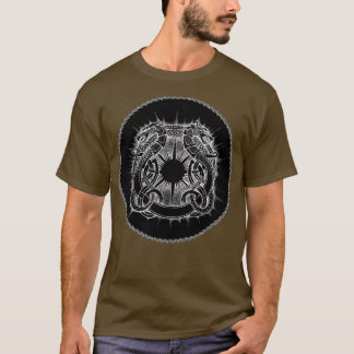 ドラゴン&ウルフバイキング記号 Tシャツ