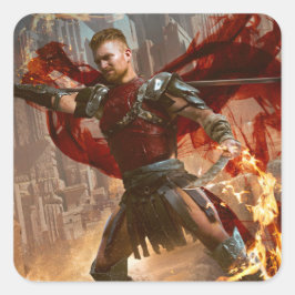 ドラゴン・オブ・ザ・デザートエピックファンタジー・アートステッカー スクエアシール