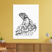 ドラゴン・オン・ザ・ロック キャンバスプリント (インサイチュ (リビング))