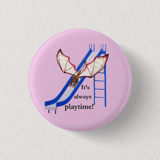 ドラゴン・オン・スライド 缶バッジ (正面)