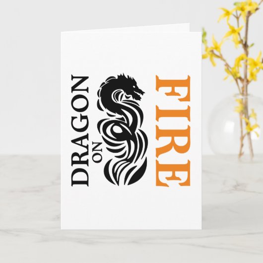 ドラゴン・オン・ファイア カード (黄色い花)