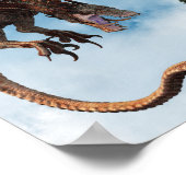 ドラゴン カスタマイズ フォト 写真 背景 ポスター (角)