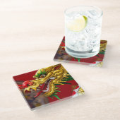 ドラゴン ガラスコースター (アングル)