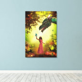 ドラゴン&ガール キャンバスプリント (インサイチュ (ウッドフロア))