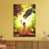 ドラゴン&ガール キャンバスプリント (インサイチュ (リビング))