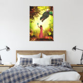 ドラゴン&ガール キャンバスプリント (インサイチュ (寝室))