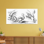 ドラゴン キャンバスプリント (インサイチュ (リビング))