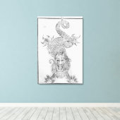 ドラゴン キャンバスプリント (インサイチュ (ウッドフロア))