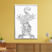 ドラゴン キャンバスプリント (インサイチュ (リビング))