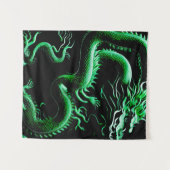 ドラゴン グリーン タペストリー (正面(横))