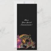 ドラゴン / ゴールド ピンク パープル ブラックの幻想的なドラゴン 案内状 (裏面)