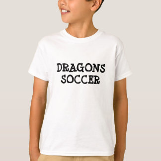 ドラゴン、サッカーの白のTシャツ Tシャツ