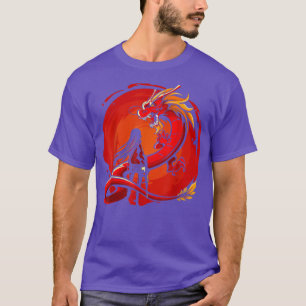 ドラゴン&サムライガールウォリアーとガンジャパンアニ Tシャツ