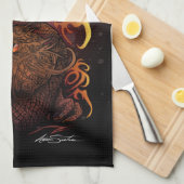ドラゴン(シグネチャーデザイン) キッチンタオル (四つ折り)