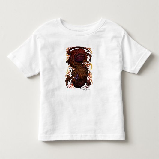 ドラゴン(シグネチャーデザイン) トドラーTシャツ (正面)