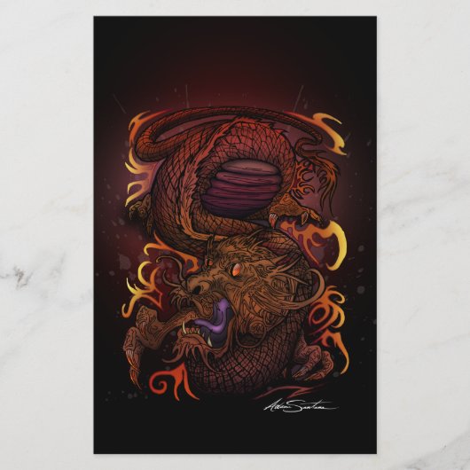 ドラゴン(シグネチャーデザイン) 便箋 (正面)