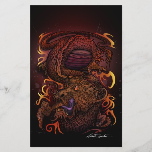 ドラゴン(シグネチャーデザイン) 便箋 (正面)