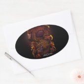 ドラゴン(シグネチャーデザイン) 楕円形シール (封筒)