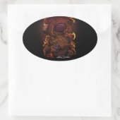 ドラゴン(シグネチャーデザイン) 楕円形シール (バッグ)